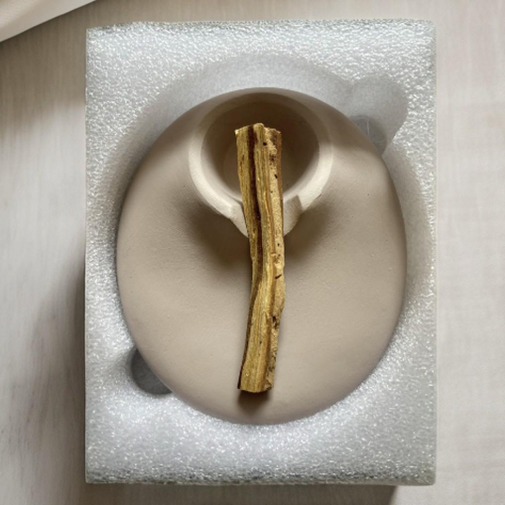 

Minimal Palo Santo Holder Ceramic Incense Burner Candle Holders Modern Decor Zen Vibes Handmade for Meditation