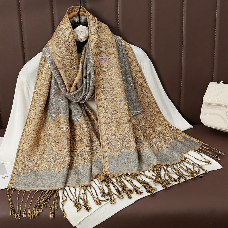 Luxury Thick Cashmere Scarf Women Print New Wraps Pashmina Travel Poncho Warm Blanket Winter Bufanda Shawl Female Stoles