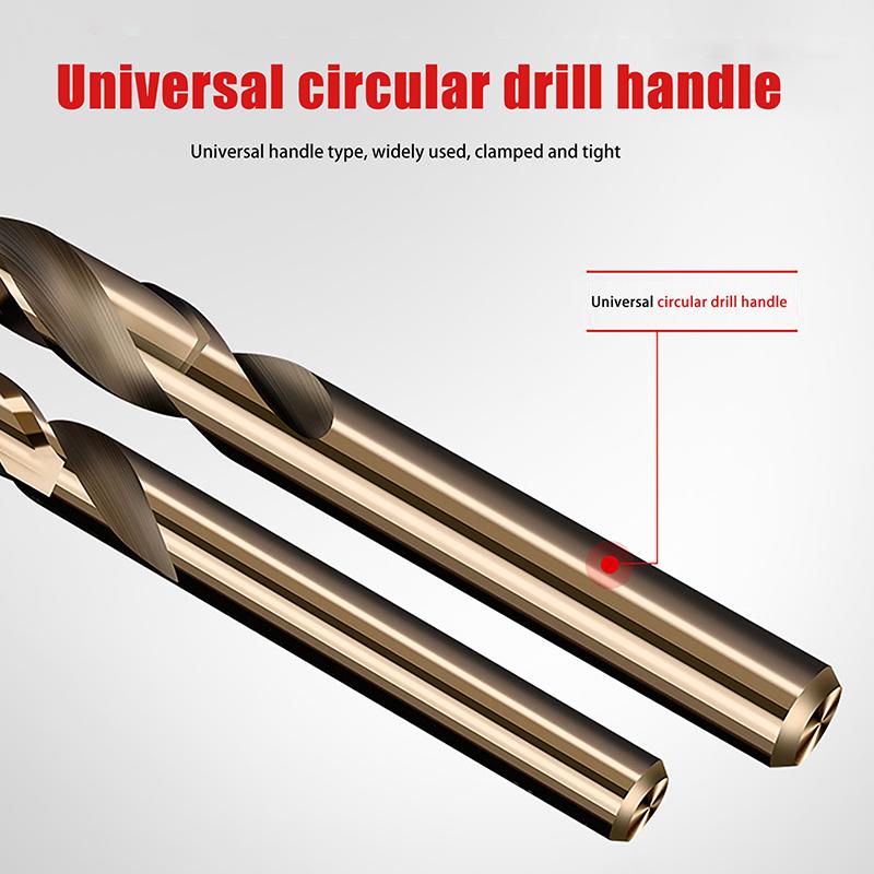 10Pcs/Set Hss M35 Cobalt Drill Bits 1-3Mm For Metal/Stainless Steel - High-Speed Steel Cobalt Coated Drill Bits With Enhanced