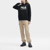 FILA Letter Logo Printed Casual American Hoodie Women hoodies Black F11W349205F-BK
