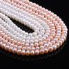 1String, Natural Freshwater Pearls, 5-6 Mm Button Pearl Beads for Jewelry Making DIY Necklace Supplies, Birthday Party Gifts for Women, 36cm
