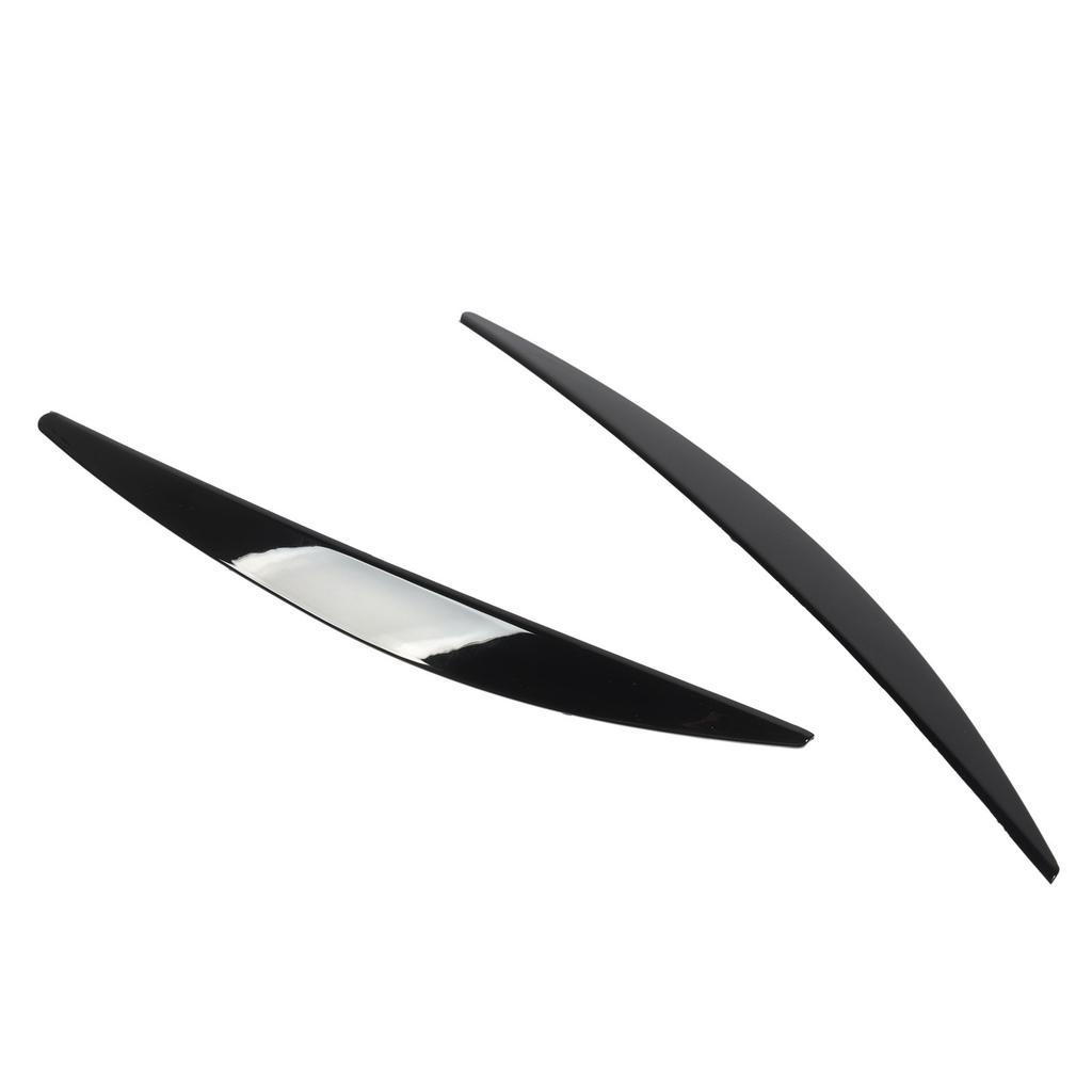 1 par Strålkastarögonbryn Vänster Höger Färgbeständig Främre Strålkastare Ögonlock Trim för Octavia MK3 2015 till 2017 Blanksvart