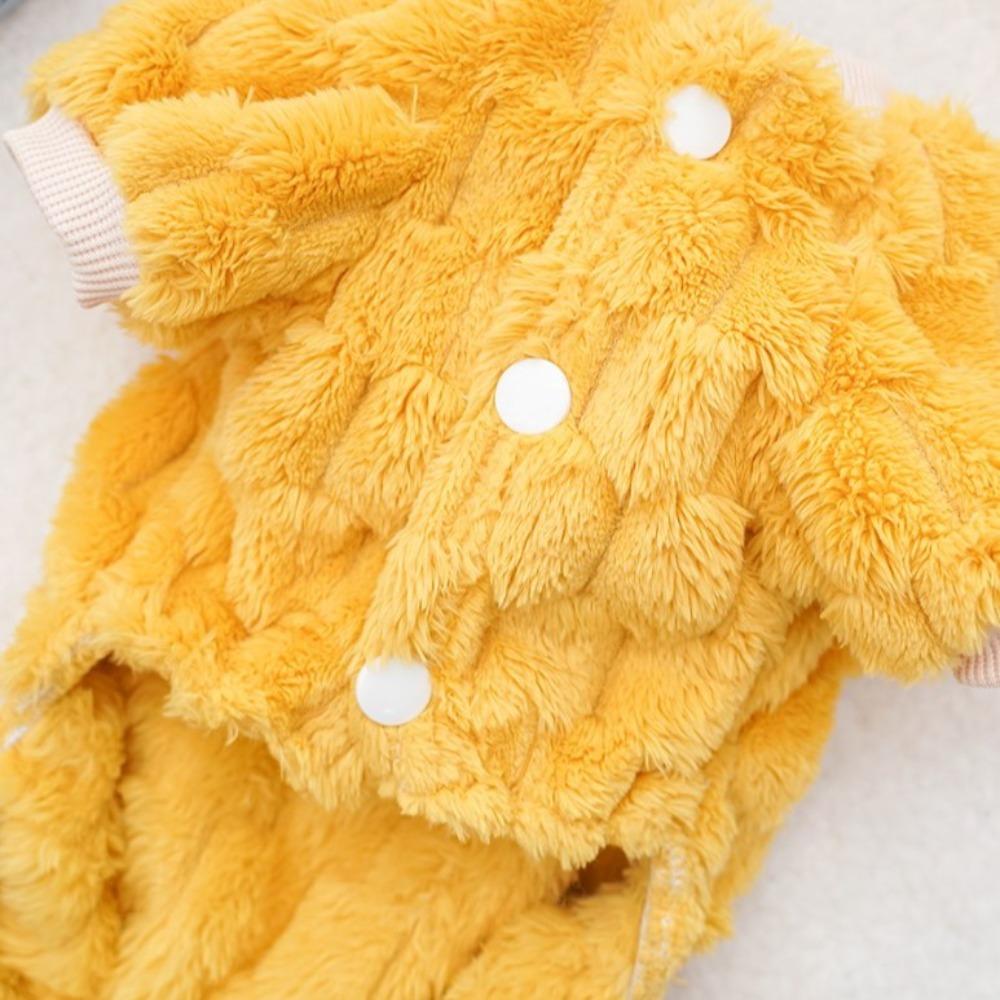 Cute Dog Winter Jumpsuit Bee Pattern Four Legged Pet Clothes Puppy Harness Coat  Kitten Clothing