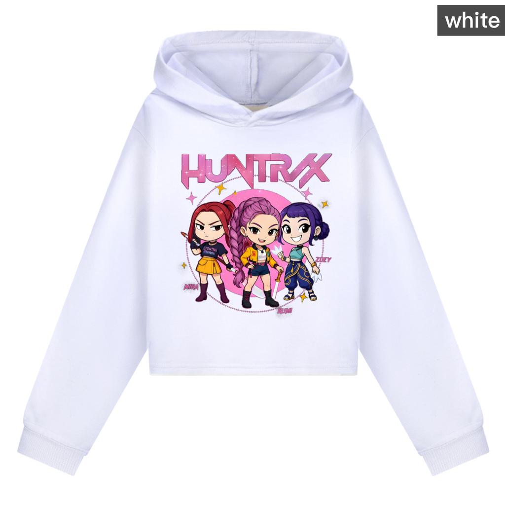 Autumn Winter Kpop Demon Hunters Pattern Hoodies Fashionable Casual Warm Sports Long Sleeved Children's Boy and Girl Kids Unisex Hooded Sweatshirts