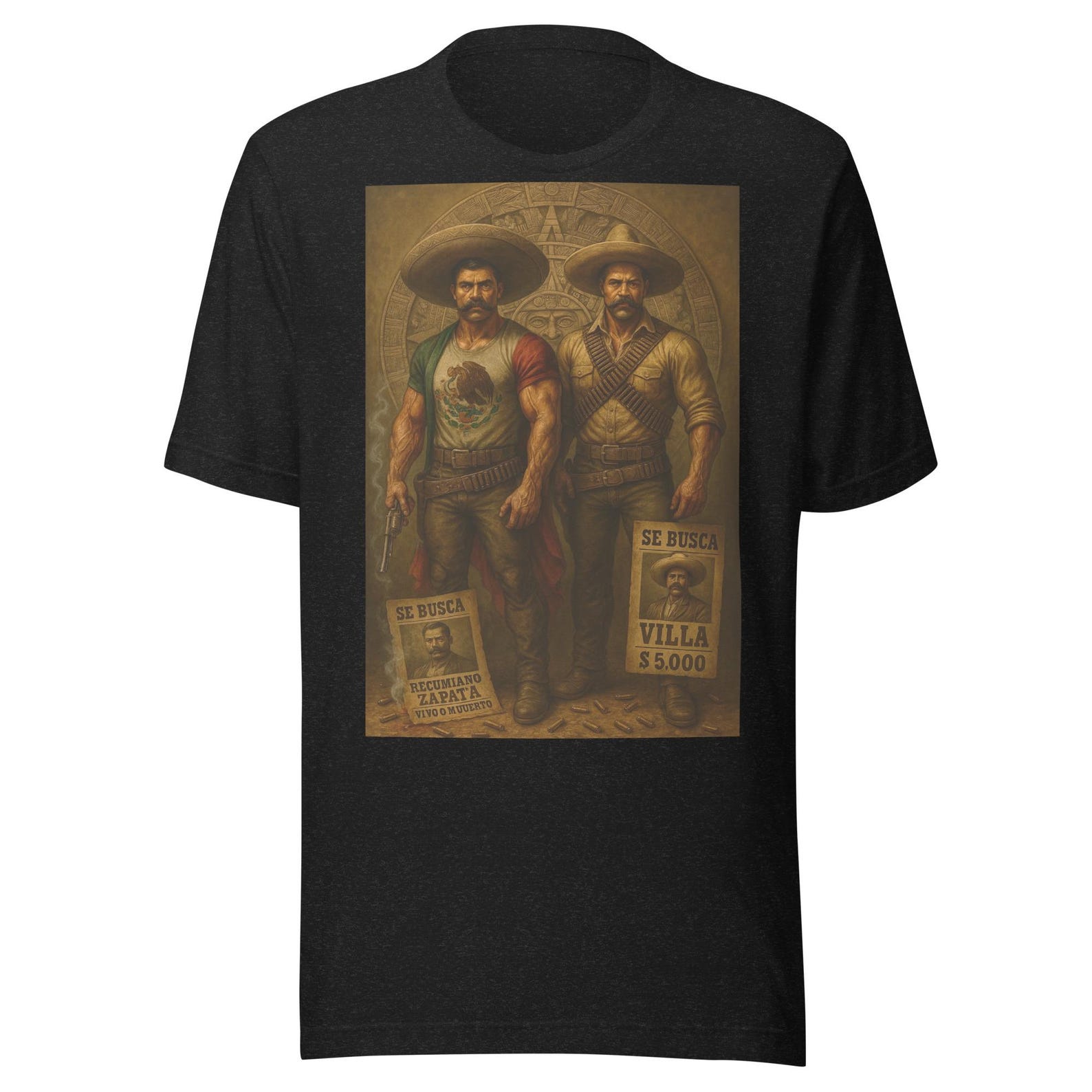 Emiliano Zapata and Pancho Villa Revolution Reward Unisex t-shirt 4XL