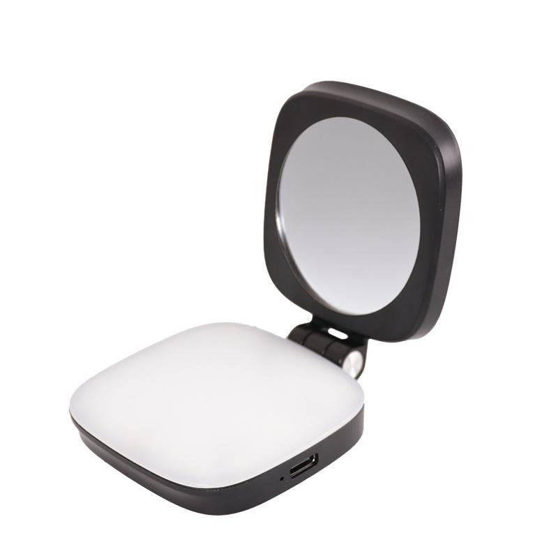 F662 Mobile Phone Fill Light: Magnetic Skin-Enhancing Selfie Light with Built-in Makeup Mirror and Foldable Design.