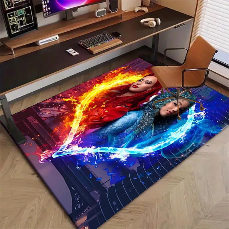 1pc Descendants The Rise of Red2 Design Printed Area Rug Carpet for Bedroom Living Room Home Decor Rugs Mat Non Slip Mat Rug for Bedside