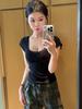 Women's Summer 2026 Lace Trim Bow Knot Short Sleeve T-Shirt
