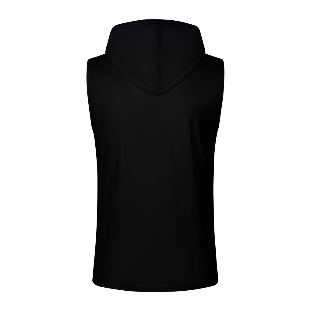 Men Sleeveless Hoodie Button Front Drawstring Hooded Tank Top Lightweight Pullover Casual Loose Fit Shirt for Everyday Wear