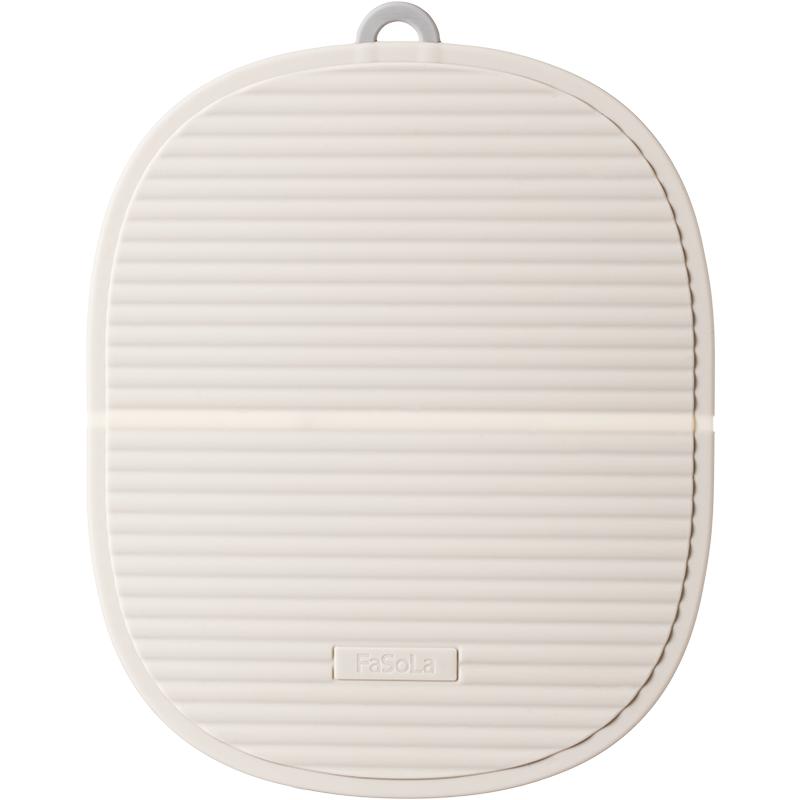 

Silicone Trivet Mats Silicone Pot Holders for Hot Pots Pans Heat Resistant Counter Mats for Countertops Spoon Rest Coasters 18x15 cm бежевый