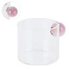 Teacup Glass Mug Transparent Heat Resistant Glass Coffee Cup with Ball Handle 120ml Yellow/Green/Brown/Pink Handle