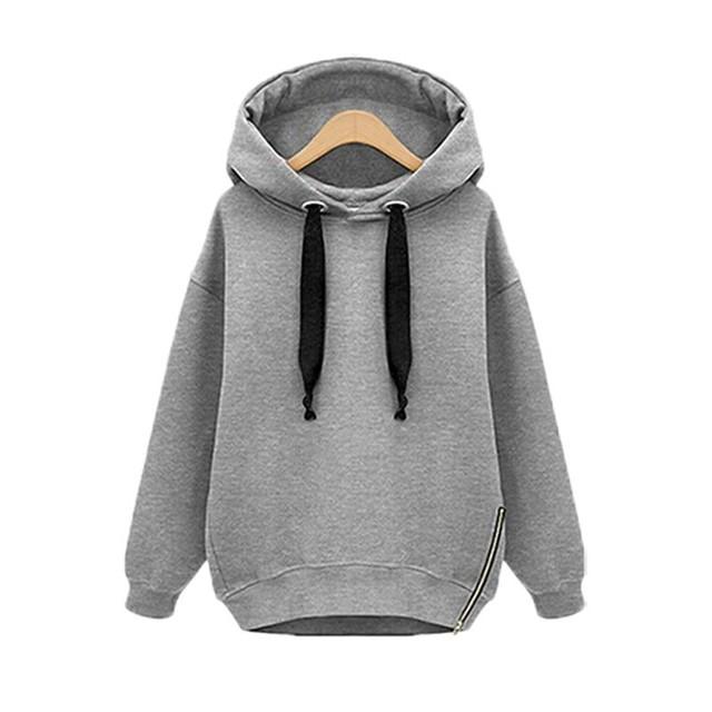 Loose Top Coat Long Sleeve Hooded Pullover Large Plush Thickened Sweater Middle Long Sweater Funny European Style Top Hooded Women