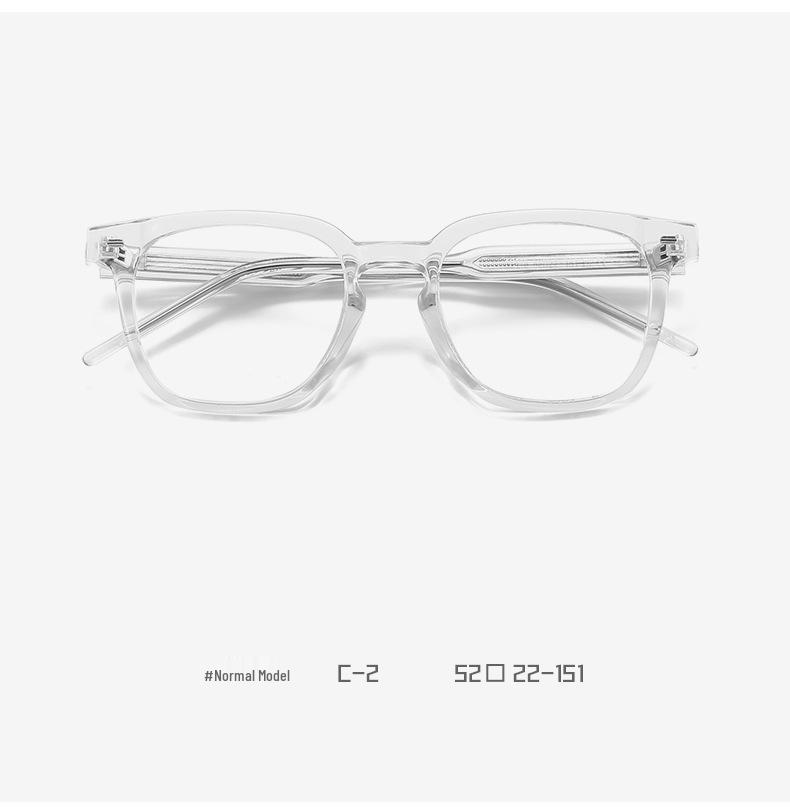 Blush GM Women's Eyeglass Frames Kub2116 - No Makeup Plano Anti-Blue Light Men's Transparent Black Frame