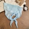 Headscarf summer women's pastoral new fresh and breathable triangle scarf scarf women's small scarf lace silk scarf high-end headband