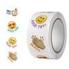 500 stuks/Emotionele Stickers Beloningsstickers Lachend Gezicht Ontwerp Mode Emotionele Tekst Dankzegging Stickers, Papieren Verpakking