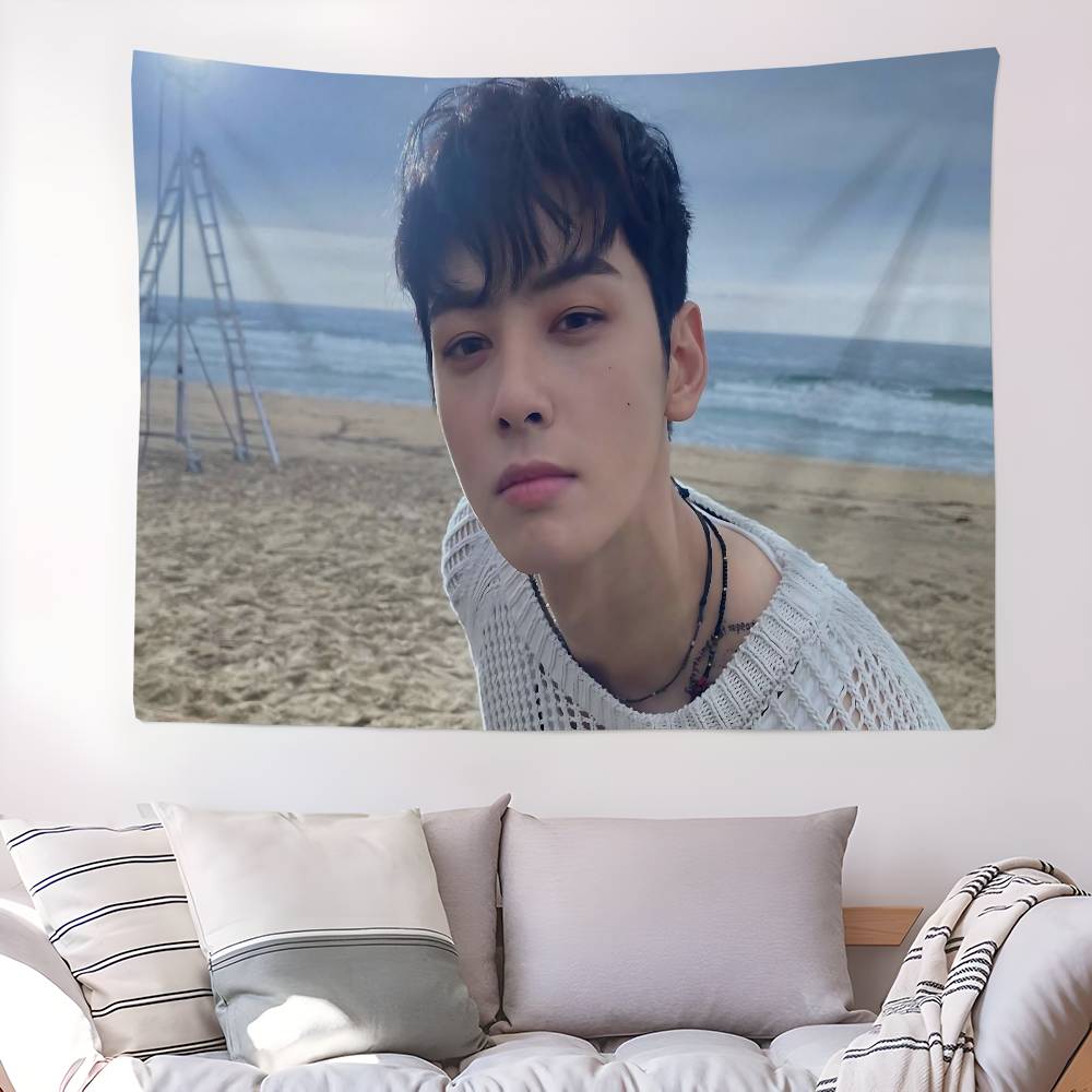 Kpop AAstro Cha Eun Woo Hippie Wall Hanging Tapestries Bohemian Wall Tapestries Mandala INS Home Decor