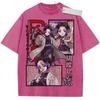 Unisex Washed Purple Vintage Tshirt Demon Slayer Shinobu Kocho Butterfly Highquality Fabric for Home Leisure Travel Shopping
