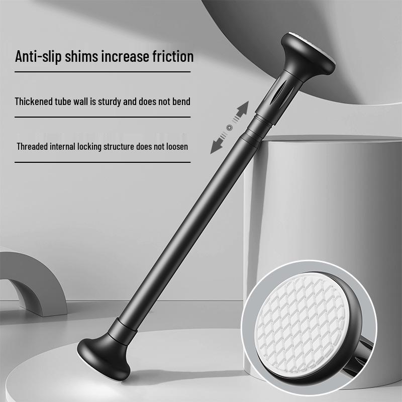 Tijă telescopică fără pumni: Suport pentru uscat haine și perdea ușor de instalat