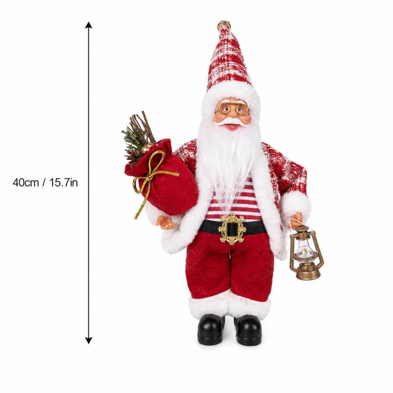 New Santa Claus Standing Figurine Christmas Decoration Window Display Ornament Home Decor Items And Gifts