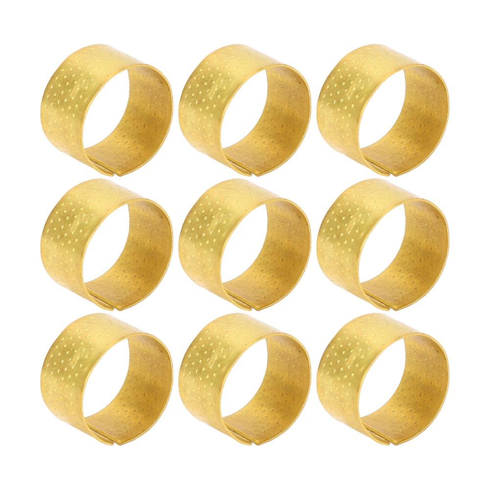 20pcs Adjustable Ring Finger Protector Thimble Gold Metal Thumb Thimble Sewing Thimble Hand Sewing