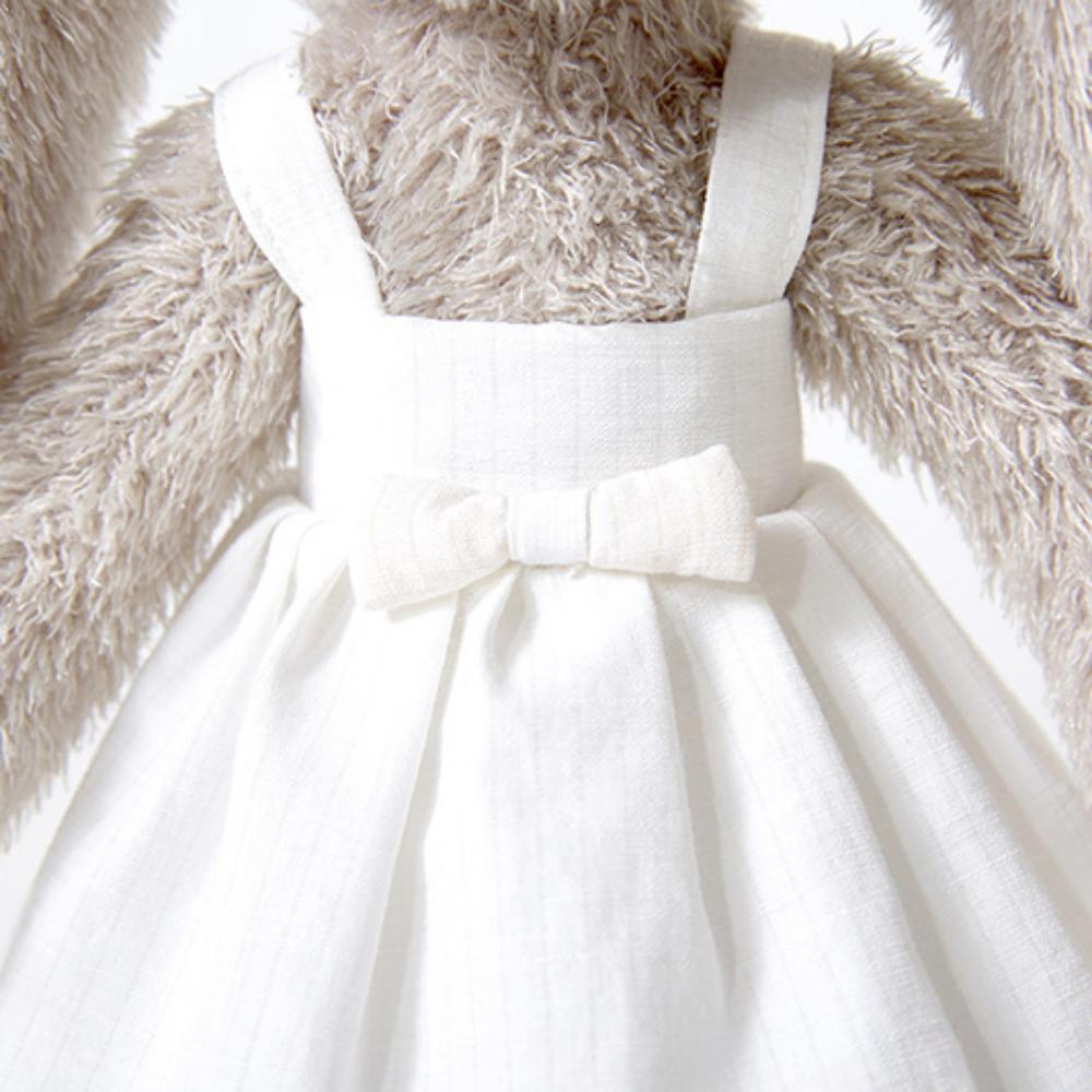 Белая марлевая юбка Платье Кролик Плюшевая игрушка Кукла для сна 30cm белый — фото 9