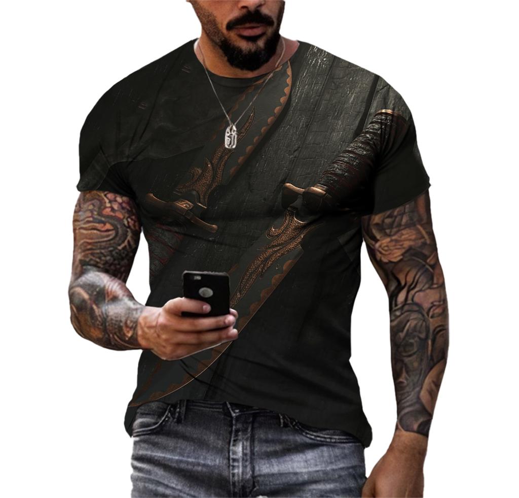 T Shirt For Men 3d Gun T Shirts Funny Printed Streetwear Beretta Gun Tshirt Fashion Casual Short Sleeve Punk Gun Tops T-shirts