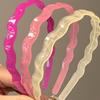 Hairband in Jelly Color Face Washing Hair Pressing Teeth Waves Anti-slip Headband Women's Outing, Versatile Hair Clip, Temperament Headwear