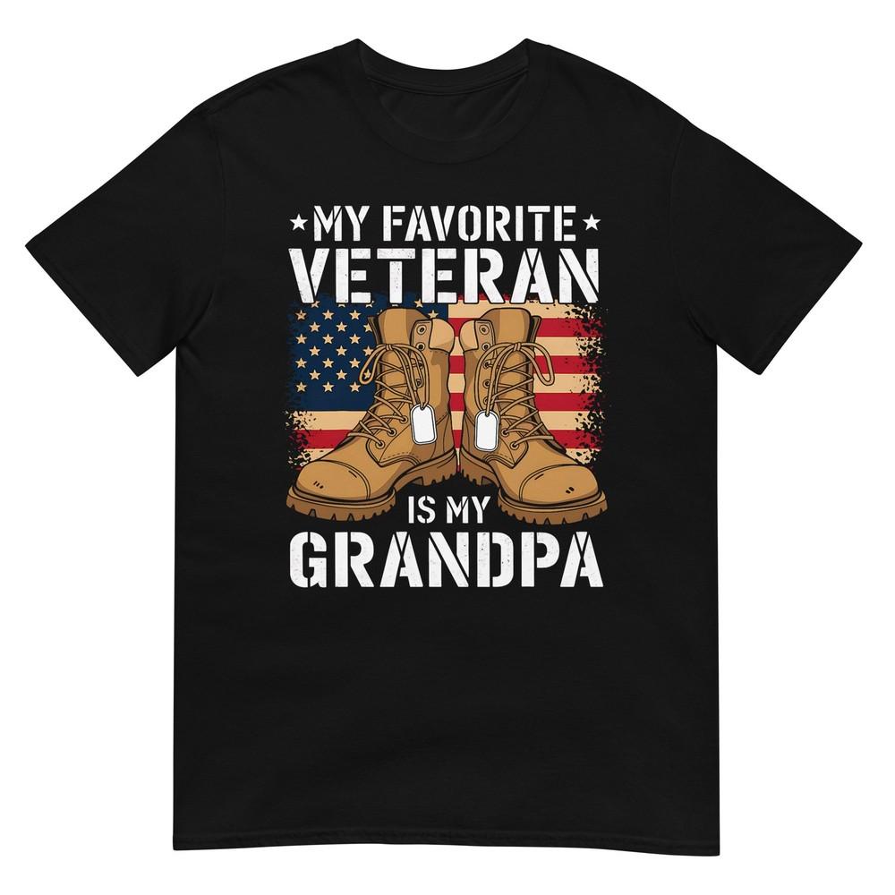 My Grandpa Is A Veteran Fathers Day Veteran Day TShirt