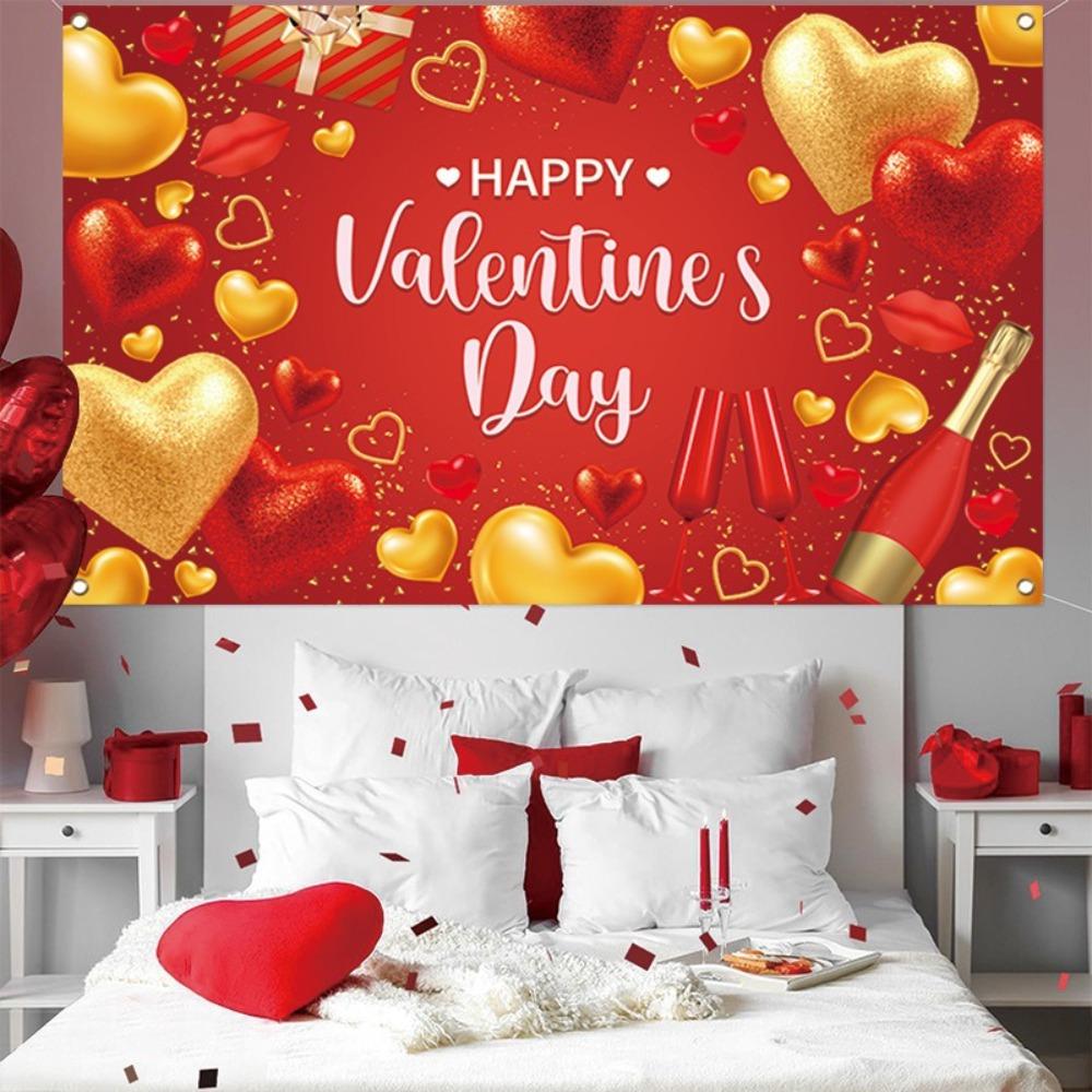 115cmx180cm Valentine's Day Photography Backdrop Romantic Happy Valentine's Day Banner  Anniversary