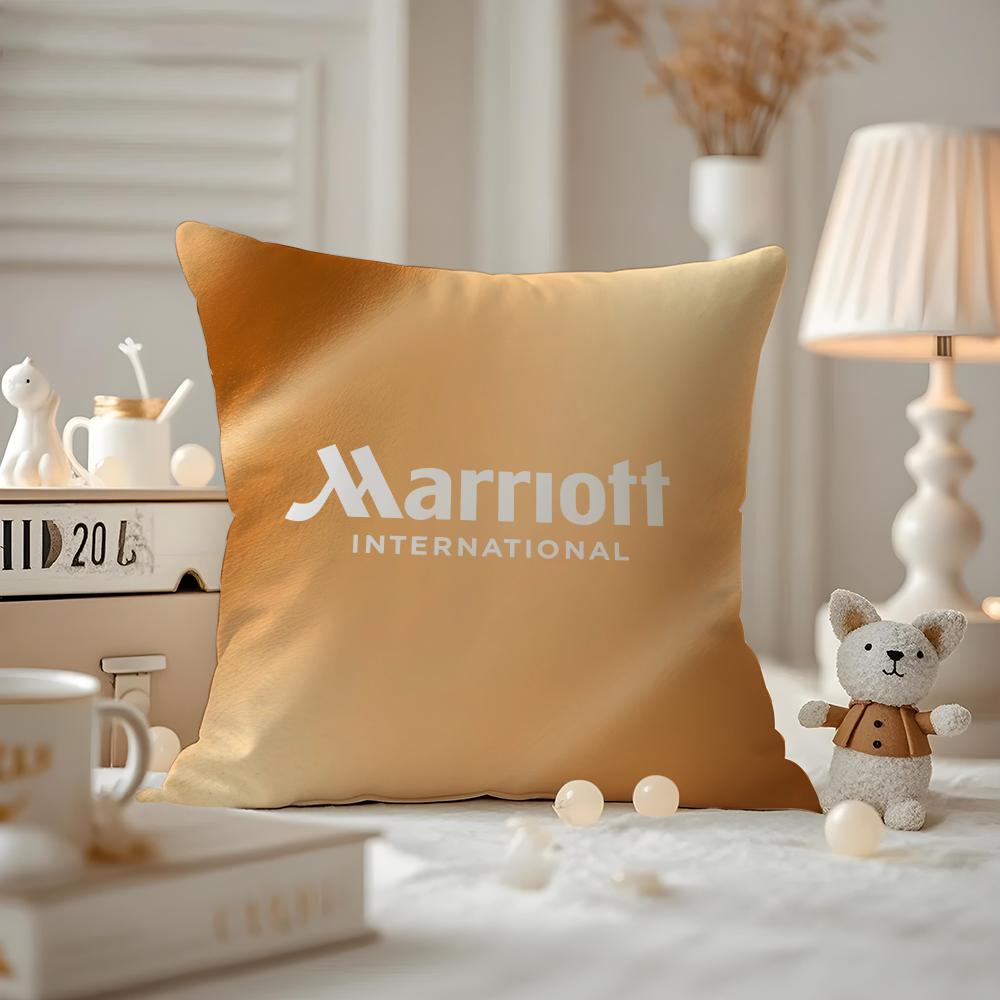 

Marriott Hotel Cushion Cover Anti-dustmite Pillowcase Invisible Zipper Silky Short Plush Sofa Cushion Cover 12x12Inch