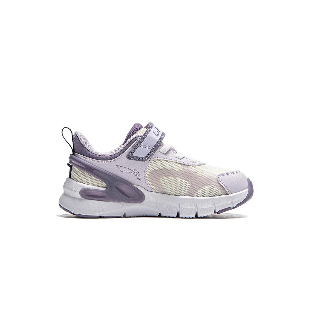 Li Ning Kids Sports Lifestyle Series Comfortable Versatile Lightweight Low-Top Casual Shoes Kids Sneaker Off-White Light-Purple YKNU062-2