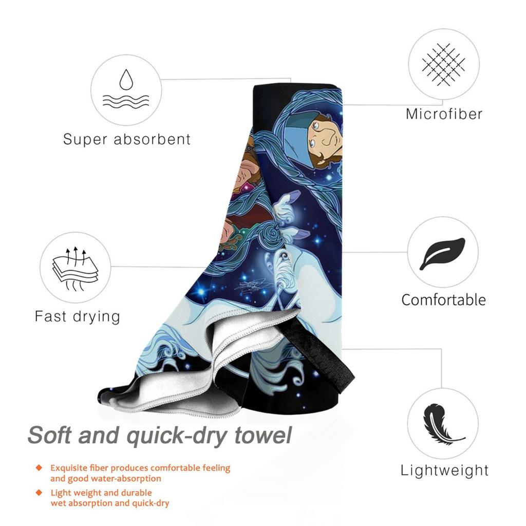 The Last Unicorn Beach Towel Soft Microfiber Quick Dry Absorbent Quick Towels For Bath