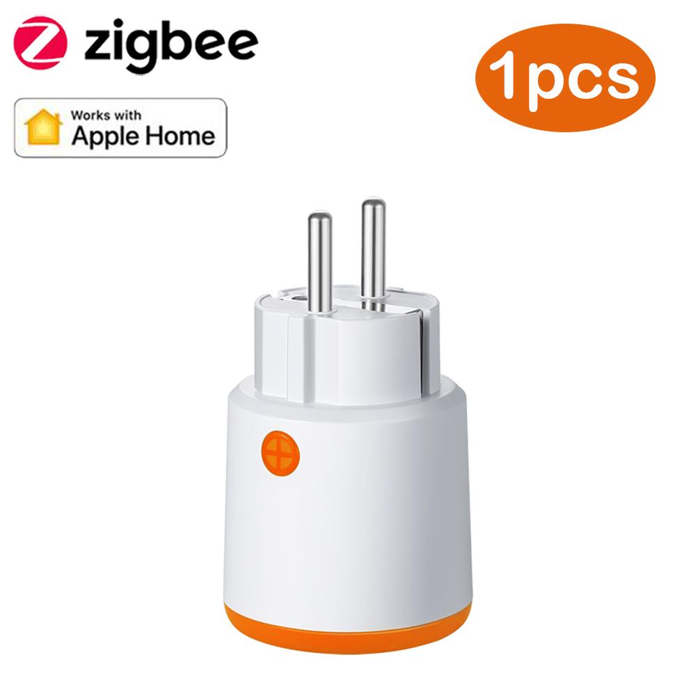 

Tuya Smart Zigbee 3.0 Вилка живлення 16A EU Розетка Метр Пульт дистанційного керування Робота з Zigbee2mqttt і Home Assistant Tuya Hub