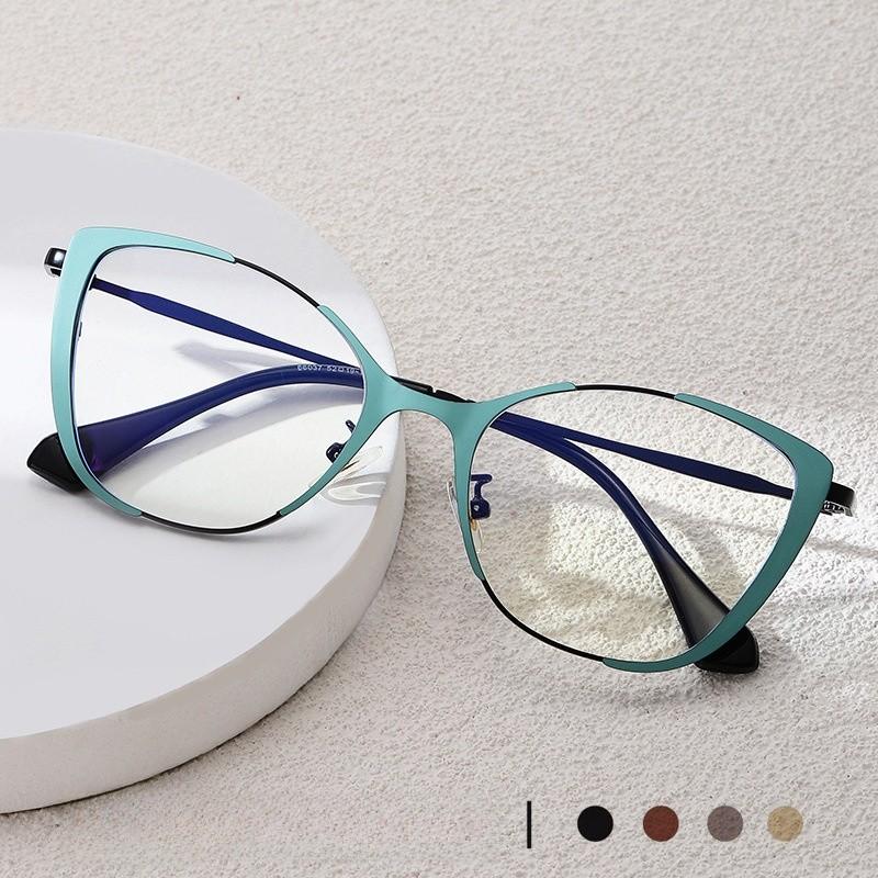 Vintageinspired Blue Light Filter Glasses For Women With Metal Frame Elegant And Durable