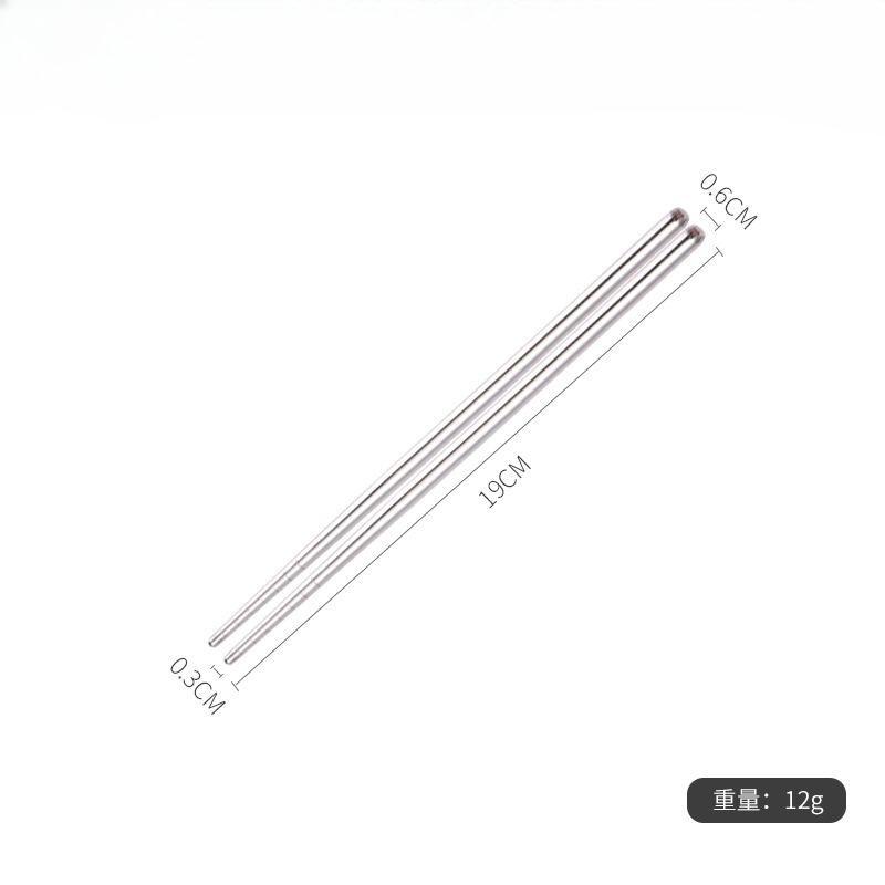 Stainless Steel Chopsticks Non-slip Household Hotel Canteen Full Round Chopsticks Laser Logo Stainless Steel Metal Chopsticks
