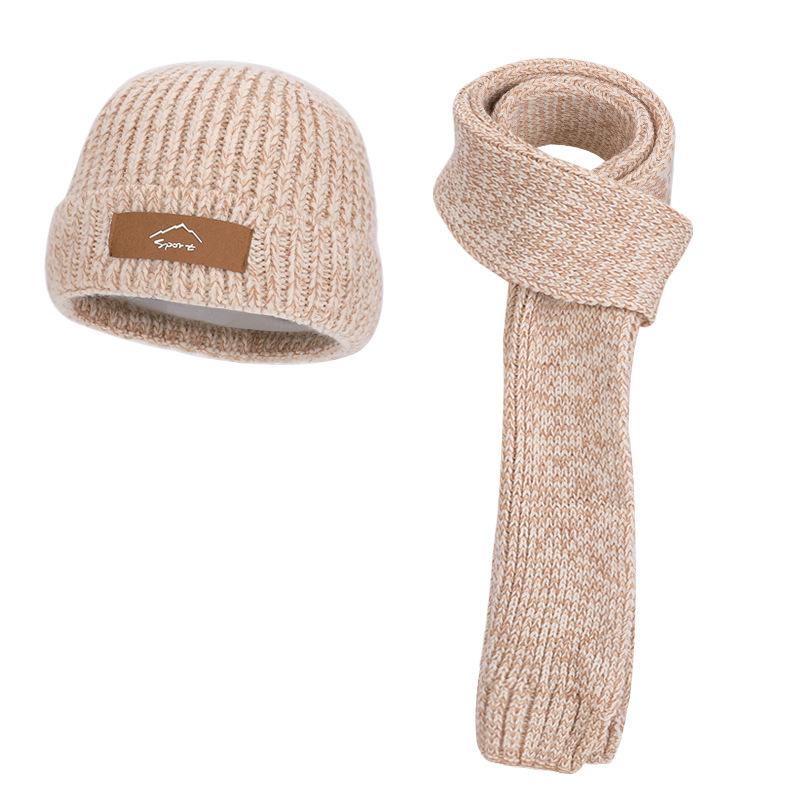 Hüte, Handschuhe, Schals, Dreiteiler-Set, Winter Herren und Damen Outdoor Samt, kältebeständig und warm Ohrschützer, Ärmel, gestrickte Wollmützen.