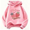 Modischer Kapuzenpullover mit Erdbeerdesign für Kinder Kinder-Sweatshirt mit Kapuze Mädchen Freizeit-Hoodies Hip Hop Kleidung Süß