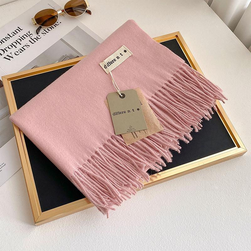 45 Color Winter Scarf For Women Long Warm Cashmere Scarves Hijab Solid Lady Shawl Wrap Female Pashmina Bandana Head Stole