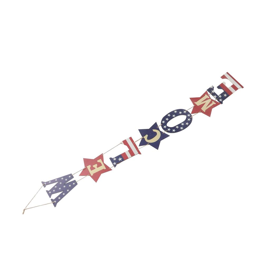 Independence Day Door Hanging Ornaments Wooden Decorative Pendant for Home Shopwindow Decoration