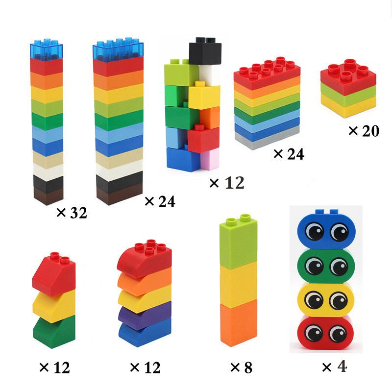 Big Size Building Blocks Brick Colorful Bulk Large Particles Set DIY Educational Compatible with Assembles Kids Toys Gifts