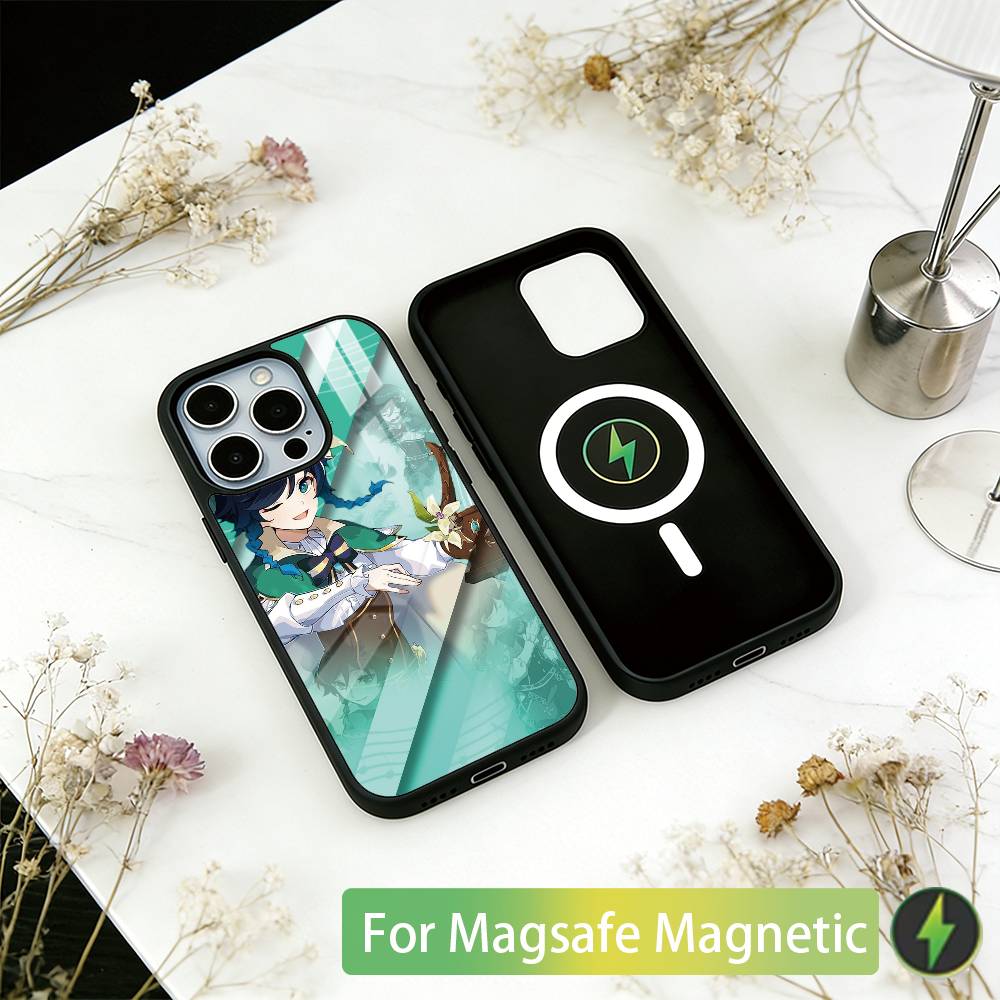 genshin impact Venti Phone Case For iPhone17,16,15,14,13,12,11 Plus,Pro Magnetic with Magsafe Wireless Charging