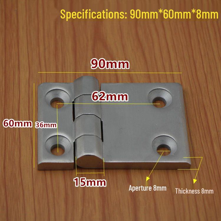 304 Stainless Steel Heavy Duty Industrial Flat Opening Thickened Mechanical Equipment Load-Bearing Hinge