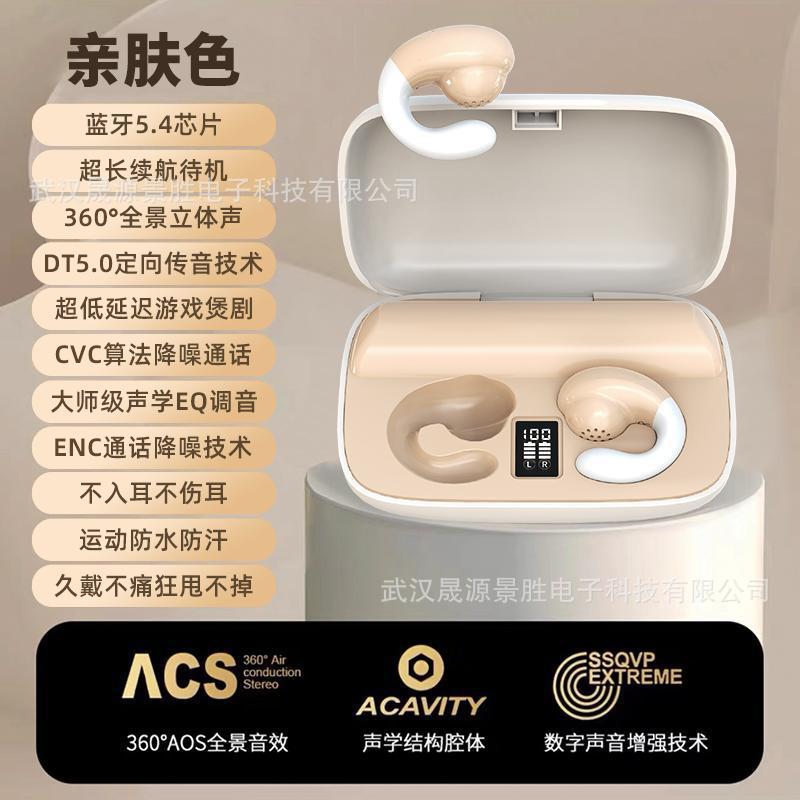 Ear clip type wireless bluetooth headset. Version ENC noise reduction super long battery life sports waterproof