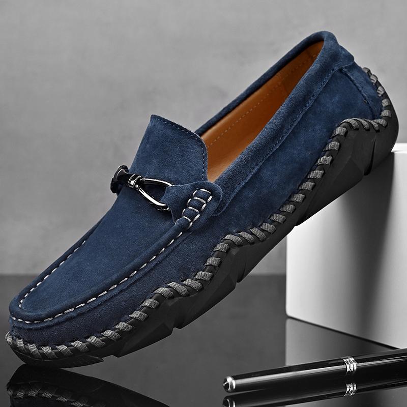 Sude Leather Men Shoes Luxury  Casual Slip On Formal Loafers Men Moccasins Italian Outdoo Male Driving Shoes Men Boat Shoes