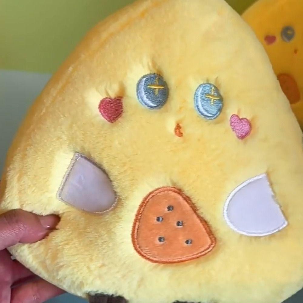 Triangle Simulation Cheese Plush Toys Food Simulation Cheese Plush Toy  Throw Pillow