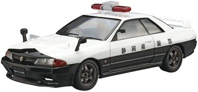 Aoshima Bunka Kyozaisha, hlídkový vůz série Nissan BNR32 Skyline, hlídkový vůz z roku 1991, plastový model č. 4, GT-R v měřítku 1:24.