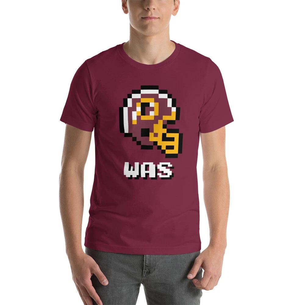 Washington Redskins NES Football Helmet 8-bit Tecmo Super Bowl Retro Tee T-Shirt 4XL