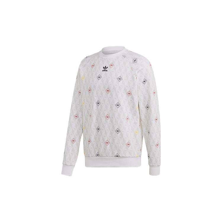 Adidas Originals Sweatshirts Men s White Crew Neck Moderate Regular GD5843 XL