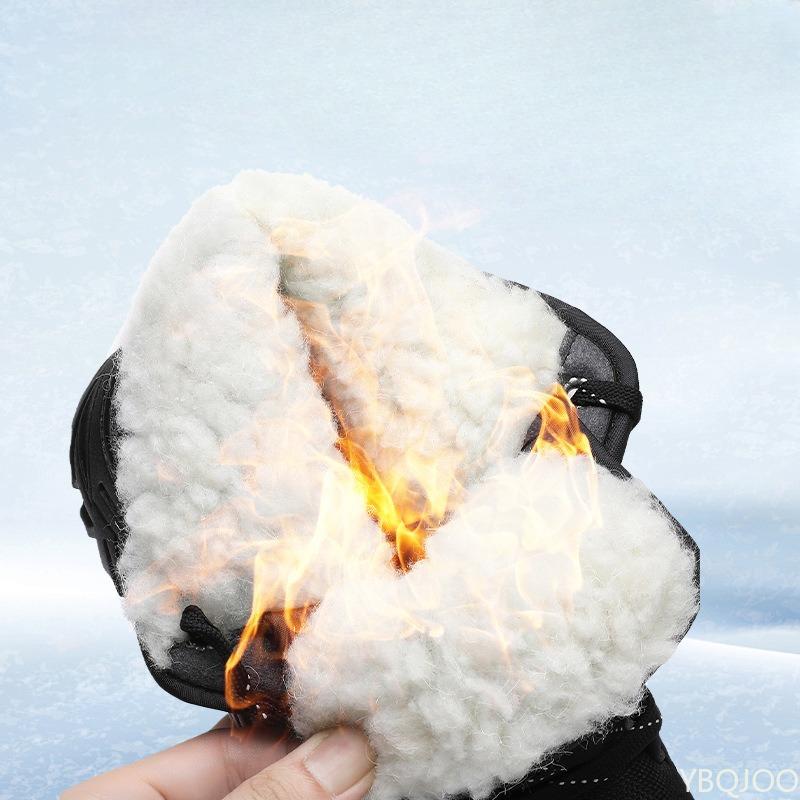 Fashion Men's warm thick outdoor cotton shoes high top cold resistant simple comfortable wear-resistant anti slip men's shoes