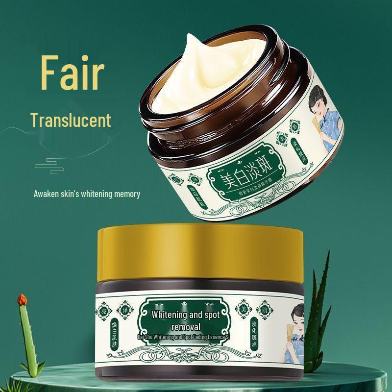 Crema Sbiancante Essenza Baishu: Illumina, Idratante, Idrata, Nutre la Pelle, Schiarisce le Macchie, 30g